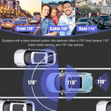 Mirror Camera for Car Touch Screen Video Recorder Rearview mirror Dash Cam Parking Monitoring Clear WIFI Interconnect