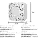 CO2 Meter PM2.5 Formaldehyde TVOC CO2 Temperature Humidity Detector Smart For Home Office WiFi Air Quality Monitor 6-in-1
