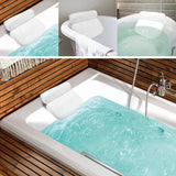Breathable 3D Mesh Spa Bath Bathtub Head Rest Pillow Non-Slip for Neck and Back Support With Suction Cups