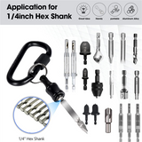 Bit 1/4 Inch Hex Screwdriver Extension Bar Keychain Screw Adapter Change Drill Bits Holder