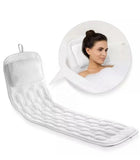 Soft 3D Mesh Quilt Full Body Spa Anti Bacterial Cushion Mattress Bath Bathtub Mat Pillow With Large Non Slip Suction Cups