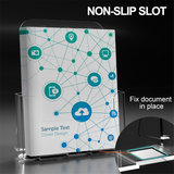8.5 x 11 Stand Acrylic Brochure Holders Clear Flyer Holder Display Stand, 2 Packs