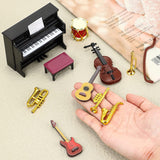 Miniature Set 12PcsMini Musical Instrument Model Dollhouse Decoration