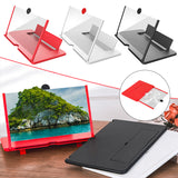10/12 inch 3D Amplifier Mobile Video Magnifier for Smartphone Enlarged Screen Phone Stand Bracket