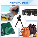 Handheld Grommet Hole Punch Tool Pliers - 5.5/8/10/12mm with Eyelets Kit for Poster, Leather, Fabrics, Tarp, Canvas, Tents, Awning