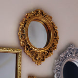 5Pcs Miniature European Frame Victorian Baroque Wall Mirror For 1/12 Dollhouse Bedroom