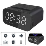 USB Fast Charger Wireless Charger Alarm Clock Bluetooth Speaker Fm Radio Desktop Clocks LED Smart Digital Clock Multifunction