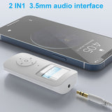 Bluetooth 5.0 Receiver Transmitter 2 in 1 Wireless Audio Adapter 3.5mm AUX Jack For TV Car PC Headphone With LCD Display