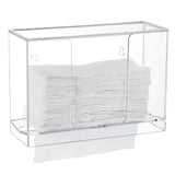 Paper Towel Dispenser Wall Mount Clear Multifold with Lid for Zfold,Cfold or MultiFold Towels