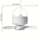 1pc Ceiling Fan Household Portable Remote Control Timing Fan Dormitory Electric Fan Small Fan Usb Three-Gear Adjustable Cooler Mini Portable Fan Teacher's Day Halloween Christmas Wedding Birthday Party Favor