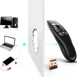 F9 2.4GHz Mini Wireless Air Flying Mouse Multimedia Somatosensory Ergonomic Palm-sized Remote Control for Wedding Speech Event