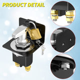 500A 12V 20247 Battery Disconnect with Lockout Plate Heavy Duty Kill Switch Fixed Handle Isolator for Car Auto RV Boat