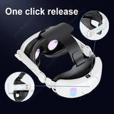 Adjustable 6000mAh Rechargable Battery Head Strap Accessories Comfortable for Meta Quest 3 VR Headset