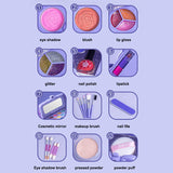 Children's Makeup Beauty Simulation Cosmetics Set Pretend Toys with Mirror Non-toxic Safe Birthday Gift for Girls