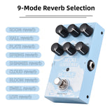 M-VAVE Effect Pedal Digital Modeling Reverberation Effector with 9-Mode Reverb Selection for Guitar