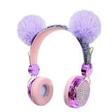 Kids Pink Headphones Girls Children Teens Headset School Birthday Gift Microphone Wired for Computer Hot Sale Child