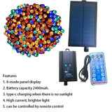 39ft 100LED Purple And Orange,Green Halloween Lights, Halloween String Lights 8 Modes Outdoor Waterproof Lights For Decoration