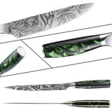 3PCS Chef Knives Set Boning Stainless Steel Chef's Slicing Cutter Fruit Meat Cleaver Knife for Kitchen Outdoor Camping