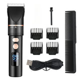 Professional Push Scissors New Resuxi ZX688-3 Men's LCD Digital Display Electric Hair Clipper with Adjustable Blade