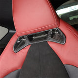 Carbon Fiber Black Car Seat Backrest Cover Trim Stickers for Toyota Supra GR A90 A91 5 2019-2022