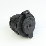 DC 12V 24V Car Cigarette Lighter Socket Euro Plug Power Supply Adapter with Standard Nut Merit Cover Panel Mount