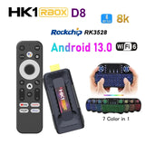 HK1 RBOX D8 Android 13 TV Stick 8K Video Decocding RK3528 BT voice remote AndoirdTV Wifi6 BT5 vs DQ06 gd1 4k sticker x96 s500