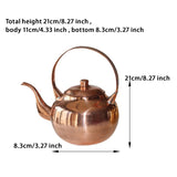 1.2L Copper Kettle - For Gas & Induction Hobs, Camping Stoves