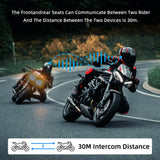 WAYXIN Motorcycle Helmet Intercoms 2-Way 30M BT Headset Noise Reduction Headphone IP67 Waterproof Support Hands-Free Calls