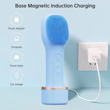 Hot Compress Silicone Electric Cleansing Instrument 42° Vibration Beauty Cleaning Face Wash Brush Facial Cleansing Instrument
