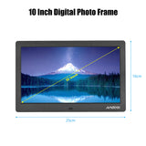 Andoer 10-inch Wide LCD Screen Digital Photo 1024*600 High Resolution Electronic Picture Frame with Video Player Function