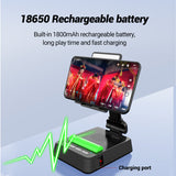 Foldable Tablet Mobile Phone Holder Portable Bluetooth 5.0 Speaker  Adjustable Desktop Bracket Smartphone Stand With Microphone