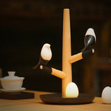 Magpie Bird USB Charger Night Intelligent Vibration Induction Desk Lamp Small Eggs LED Light Home Decor