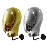 Wall Mounted Mannequin Head Wig Making Head Metal Head Wig Hat Glasses Display Hat Holder Rack Storage Wigs Show Display Stand