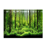 2 Piece Adhesive Forest Background Poster Backdrop Decor Aper Underwater World Decorative Sticker Fish Tank Stickers