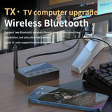 Bluetooth 5.3 Receiver Transmitter aptX HD/LL Low Latency 3.5mm AUX RCA Jack Wireless Audio Adapter For PC TV