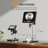 2K Digital EDM402Pro 1200x 10.1 inch IPS HD Screen Buttom Transmitted Light 24MP LCD Coin Microscope