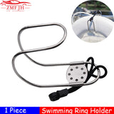 A Marine Stainless Steel Horseshoe Lifebuoy Bracket Life Buoys Swimming Ring Holder Adjustable Rail Boat Accessories