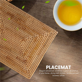 2 Pcs Non Rattan Placemats Dining Table Woven Place Insulation Heat Resistant Mats