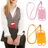 For Smartphones Silicone Sports Mobile Ring Holder Case Cell Phone Neck Strap Lanyard Key Rope