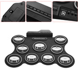 Electronic Drums 9 Pads Digital Electronic Drum Compact Size Usb Foldable with Sticks Students Beginner Gift Digital Drum Kits