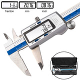 0-150mm Electronic Digital Stainless Steel Slide Caliper Measuring Tool Large LCD Screen 3 Measurement Units Switchable