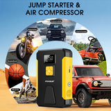 Tire Iator Cordless Electric Pump Portable Starter Air Compressor with LED Light For Car Motorcycle Bike