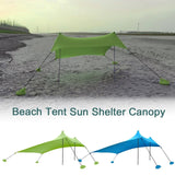 Portable With Sandbag Anchors Sun Shelter Beach Tent Canopy Hiking Equipment
