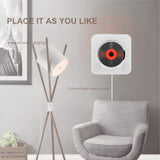 CD Bluetooth Speaker Stereo Wall-Mounted Record Player with Remote Control FM Radio Built-in HiFi Speakers USB MP3