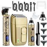 2024 New RESUXI 963 Professional Electric Clipper Set Foil Shaver Ear Nose Hair Trimmer Grooming Kit for Men Oil Head Cut