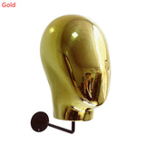 Wall Mounted Mannequin Head Wig Making Head Metal Head Wig Hat Glasses Display Hat Holder Rack Storage Wigs Show Display Stand