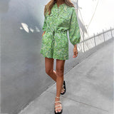 Women's Clothing Fashion Short Printing Romper