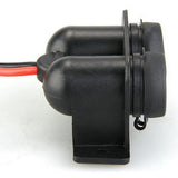 Top-3X Cigarette Lighter Socket 12V Waterproof Dual Power Plug Outlet With Wire For Car Motorcycle Scooter Boat ATV Rv