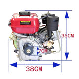 High-Power Air-Cooled Diesel Engine Tank 168F Threshing hine Agricultural Micro-Tiller Pumping Oil Pump Generator Head