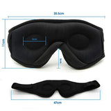 Sleeping Mask 3D Eye Mask HeadSet Headband Soft Elastic Comfortable Wireless Music Headset Eye Mask With Mic For Side Sleepers